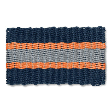 Lobster Rope Doormats, Outdoor Door Mats, Wicked Good Door Mats Made in Maine, Navy, Orange, Silver